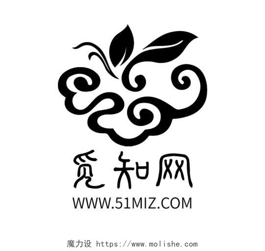 黑色几何中国风觅知网茶叶LOGO茶叶logo